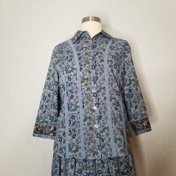 Vintage Boho Cottagecore Floral Prairie Skirt Set - Picture 2 of 9